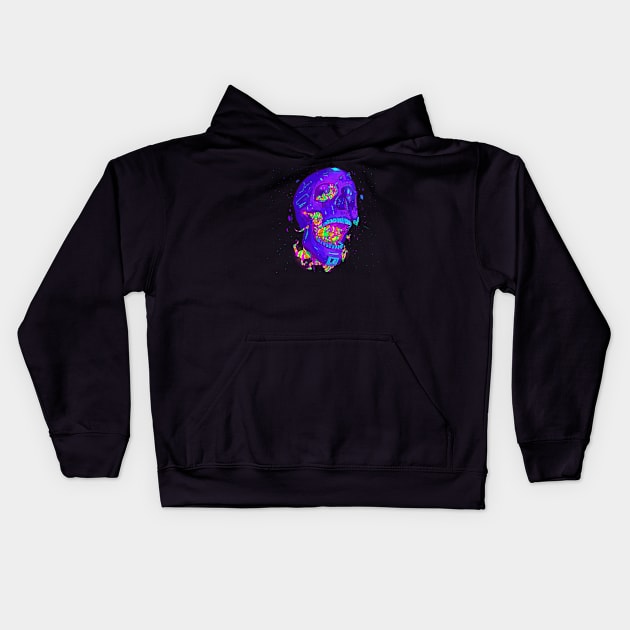 Tokebi's Skull Virus Scifi Kids Hoodie by TOKEBI